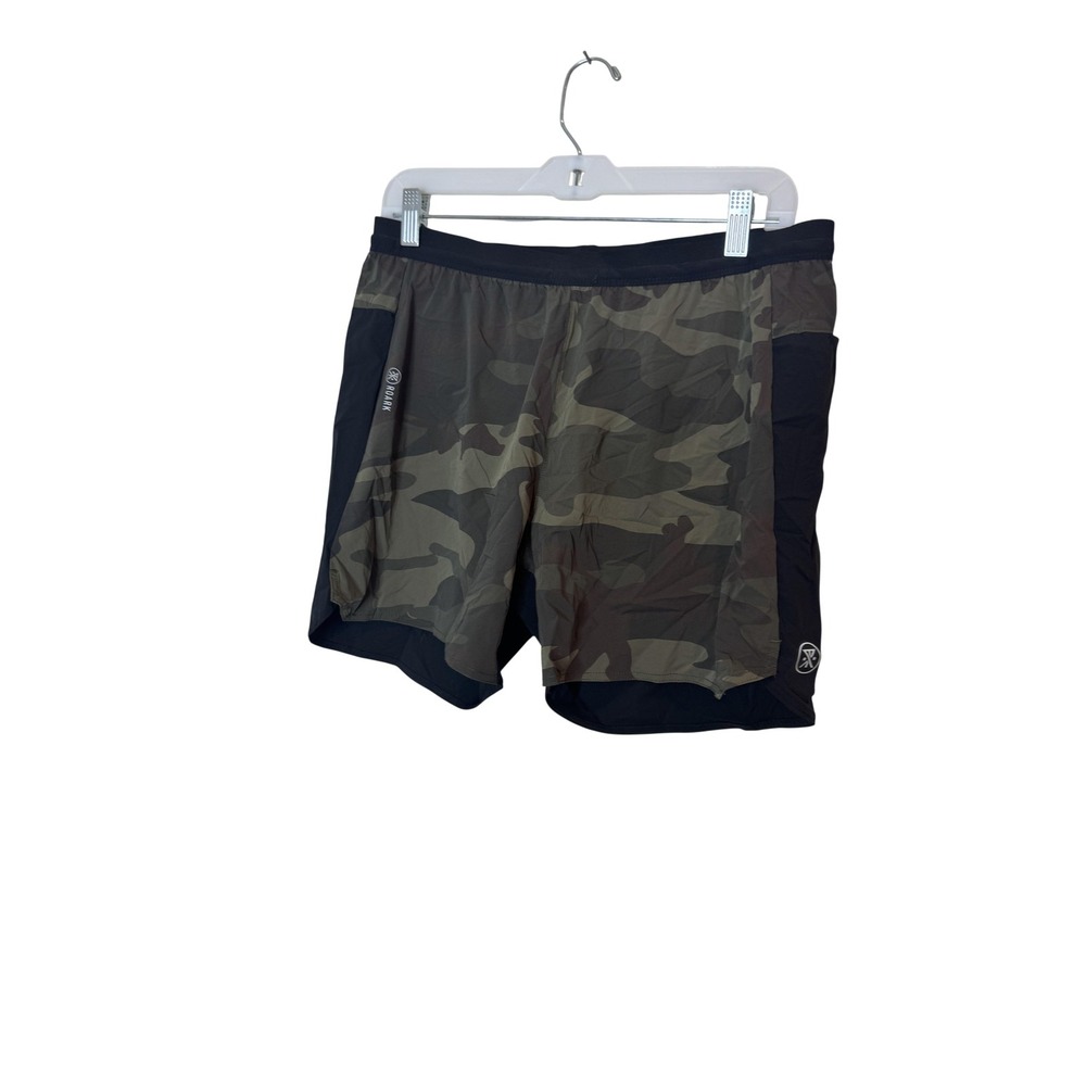 Roark Run Amok Shorts Mens Medium Green Camo 6 Inch Lined Running Athletic